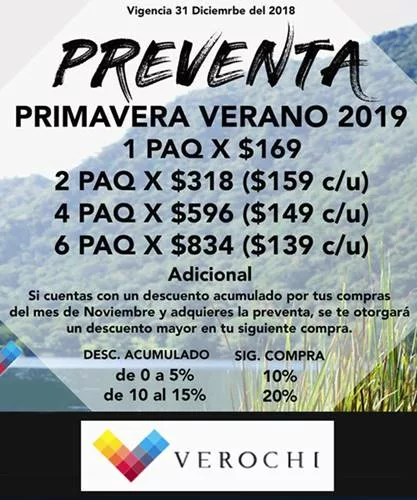 Preventa Catalogos Verochi PV 2019