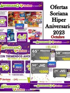 Soriana Hiper Ofertas Aniversario 2023 Folleto Octubre