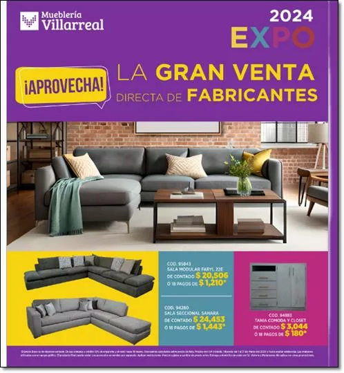 Folleto Muebles Villarreal Expo marzo 2024