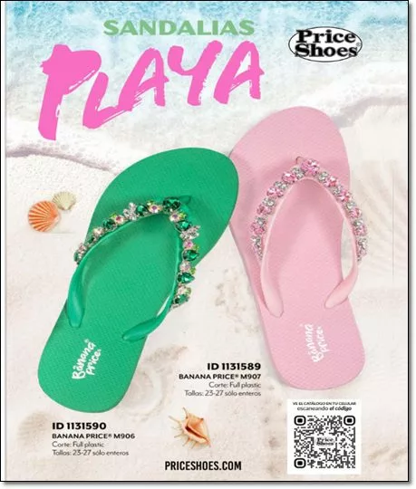 Folleto Sandalias de Playa Price Shoes 2024