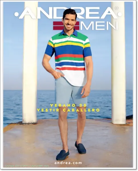Portada Catálogo Ferrato Hombre Ropa Andrea 2025 Verano