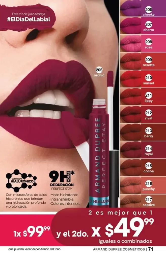 Labial 2 unidad 49.99 pesos al 15 julio 2025 Labial 2 unidad 49.99 pesos al 15 julio 2025