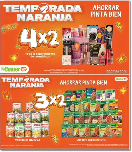 Folleto La Comer Temporada Naranja Hoy 9 al 17 Julio 2025
