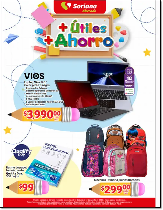 Folleto de Ofertas Regreso a Clases 2025 Soriana Mercado Folleto Virtual de Ofertas Regreso a Clases 2025 Soriana Mercado