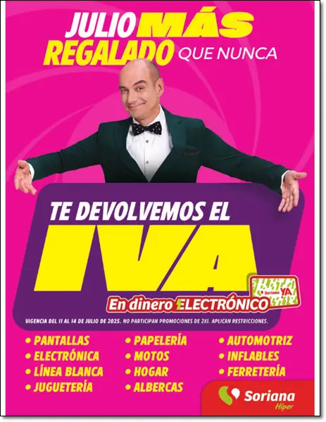 Ofertas Julio Regalado 11 al 17 julio 2025 Soriana Hiper