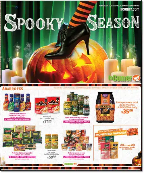 La Comer Halloween y Dia de Muertos Folleto 2025