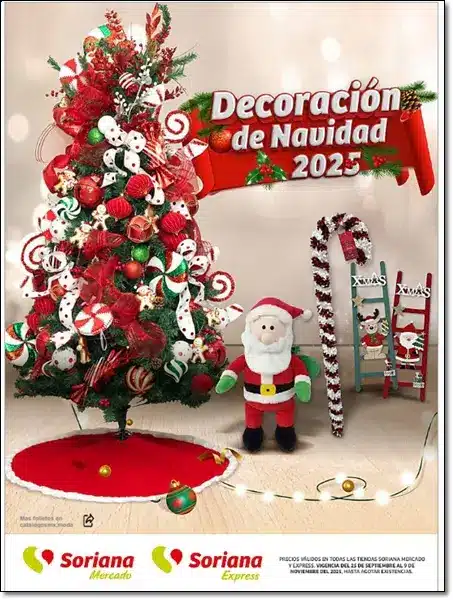 Mercado Decoración Navideña Catalogo Soriana México 2025