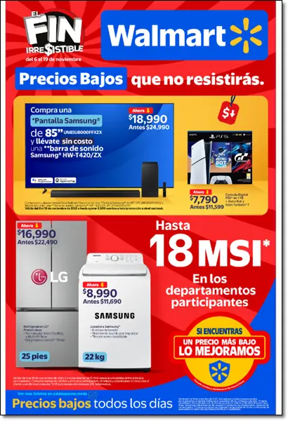 Walmart El Fin Irresistible 2025 Precios de Tienda