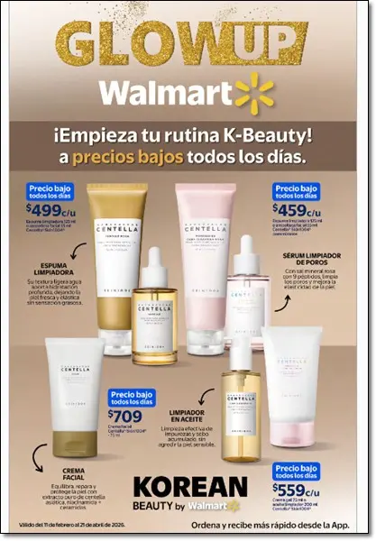 Catalogo Glow Up de Walmart Belleza 2026 Primavera